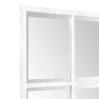 Miroir mural à cadre vitré vieilli et verre biseauté