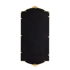 Miroir mural rectangulaire doré 42x20 avec décorations florales