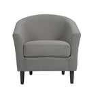 Lot de 2 fauteuils club modernes en lin style tonneau