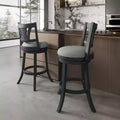 Ora Maison Swivel Bar Stools with Ergonomic Backrest, Solid Wood Frame and Footrest  for Kitchen, Bar, Restaurant & Caf