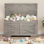 Banc de rangement en bois et coffre à jouets avec charnière de sécurité, 159 kg