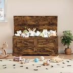 Banc de rangement en bois et coffre à jouets avec charnière de sécurité, 159 kg