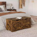 Banc de rangement en bois et coffre à jouets avec charnière de sécurité, 159 kg