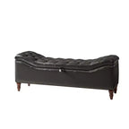 Wendy Traditional Bench with Button-tufted|HULALA HOME-BROWN