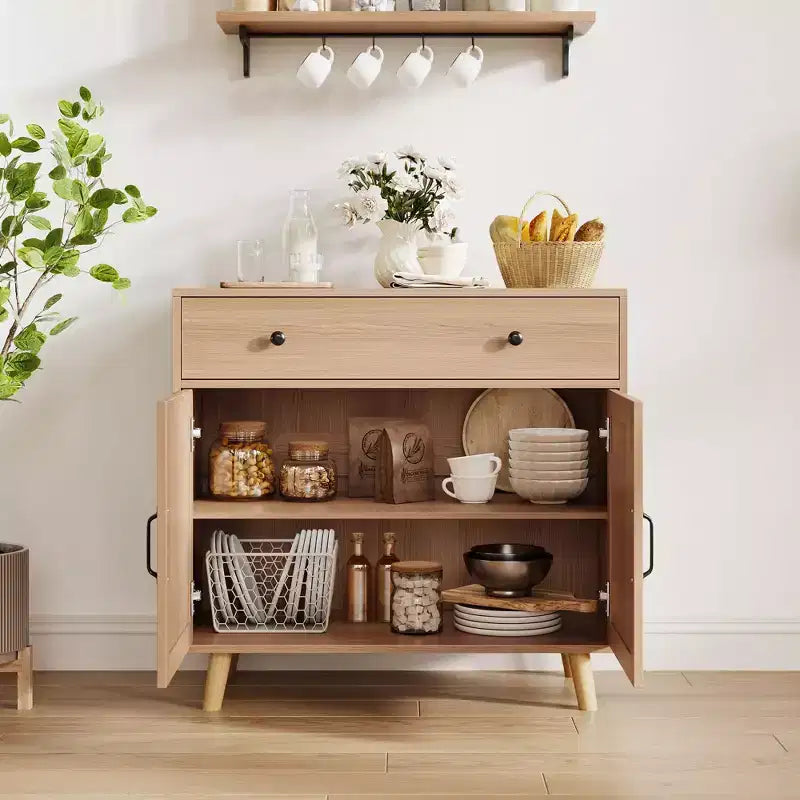 Buffet de salle à manger ou de cuisine avec portes et tiroirs