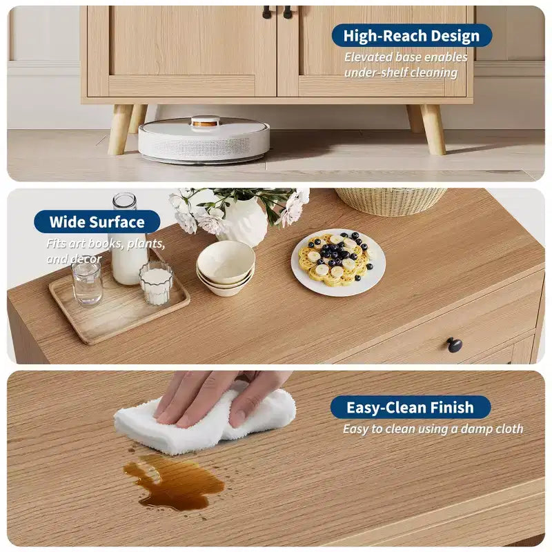 Buffet de salle à manger ou de cuisine avec portes et tiroirs