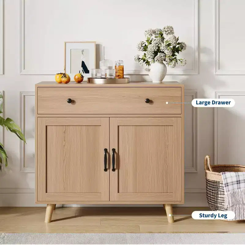 Buffet de salle à manger ou de cuisine avec portes et tiroirs