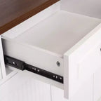 Bahut cannelé de 160 cm avec 4 portes et 3 tiroirs