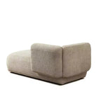 Méridienne moderne rembourrée avec mousse haute densité, siège élégant et stylé, canapé douillet en bouclé pour salon ou chambre à coucher