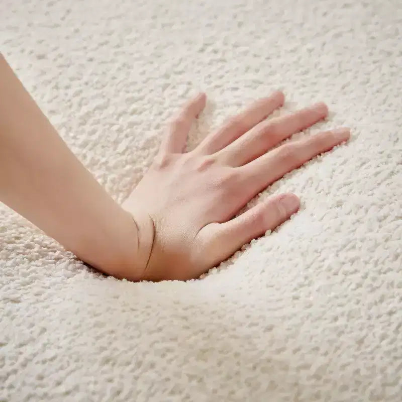 Méridienne moderne rembourrée avec mousse haute densité, siège élégant et stylé, canapé douillet en bouclé pour salon ou chambre à coucher
