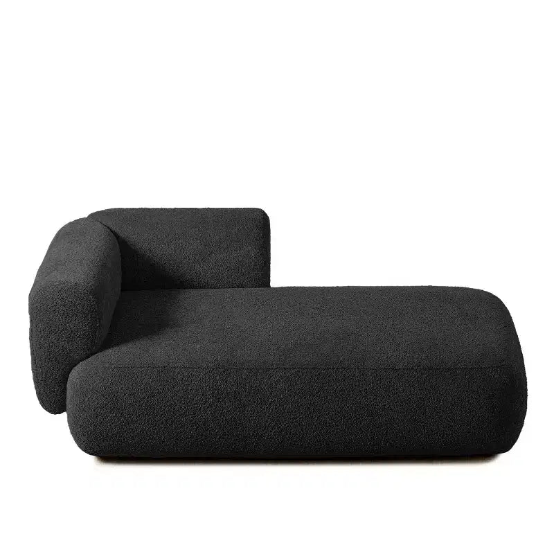 Méridienne moderne rembourrée avec mousse haute densité, siège élégant et stylé, canapé douillet en bouclé pour salon ou chambre à coucher