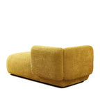 Méridienne moderne rembourrée avec mousse haute densité, siège élégant et stylé, canapé douillet en bouclé pour salon ou chambre à coucher