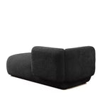 Méridienne moderne rembourrée avec mousse haute densité, siège élégant et stylé, canapé douillet en bouclé pour salon ou chambre à coucher