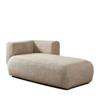 Méridienne moderne rembourrée avec mousse haute densité, siège élégant et stylé, canapé douillet en bouclé pour salon ou chambre à coucher