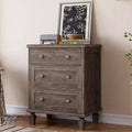 Acekool Vintage 4 Drawer Dresser for Bedroom, Wood Chest with Tapered Legs for Living Room
