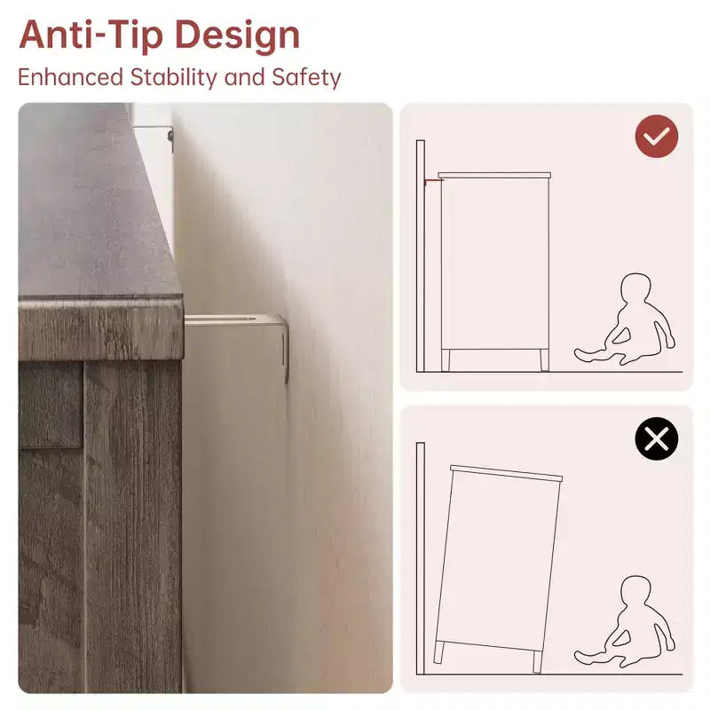 Commode 4 tiroirs avec pieds coniques et finition vieillie