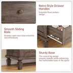Commode 4 tiroirs avec pieds coniques et finition vieillie