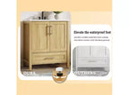 Meuble-lavabo avec vasque en céramique et armoire à fermeture amortie