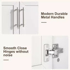 Meuble-lavabo avec vasque en céramique et armoire à fermeture amortie