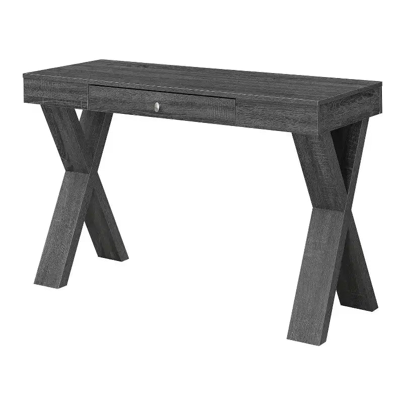 Bureau d'ordinateur pour enfants avec étagère de rangement ouverte en blanc