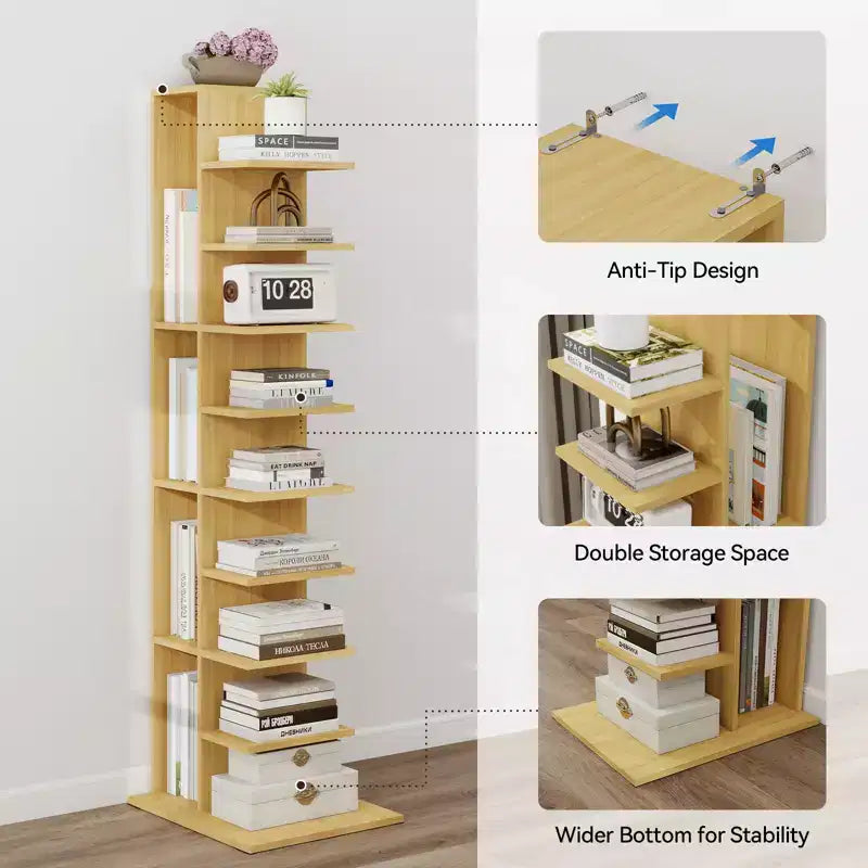 Étagère étroite à 13 niveaux avec dispositif anti-basculement pour les petits espaces