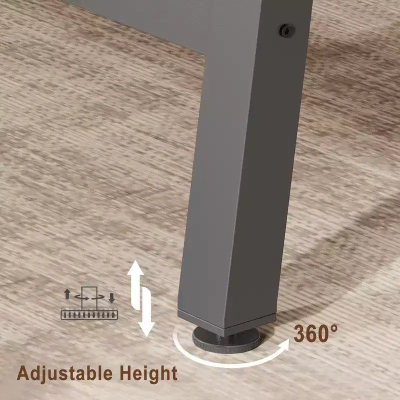 Table de salle à manger de 180 cm avec cadre en métal, pour 6 à 8 personnes