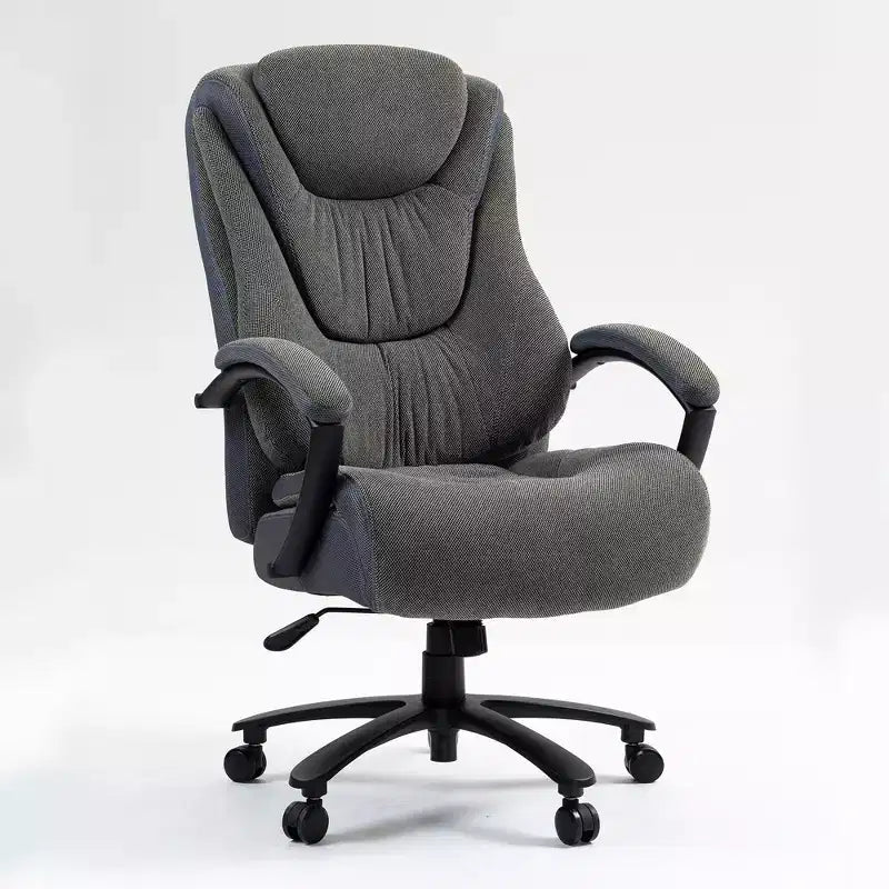 Studio Design High Back Cotton Fabric Office Chair with Adjustable Height, Breathable Soft Desk Chair for Home Office, Gray