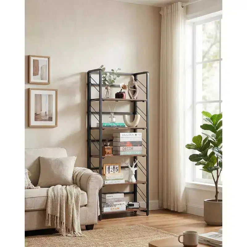 Étagère pliante à 5 niveaux de style industriel vintage