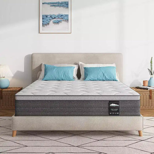 Serweet 10 inch 5-Zone Fiberglass-Free Mattress - Compatible with Platform Bed, Box Spring, or Slat Base