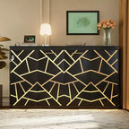 Luxystar Modern Murphy Bed with Trendy Printed Pattern, Under-Bed Lighting and Outlet