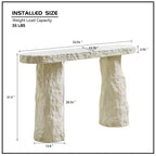 53.94 Table console en fibre de verre moderne avec pieds irréguliers