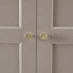 Armoire 3 portes avec tiroirs - Taupe