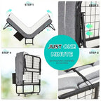 Lit pliant Erommy avec matelas à mémoire de forme : lit d'appoint pliable portable pour adultes avec matelas luxueux à mémoire de forme de 12,7 cm