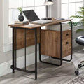 Bureau d'ordinateur à piédestal simple avec tiroirs et étagère ouverte