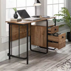 Bureau d'ordinateur à piédestal simple avec tiroirs et étagère ouverte