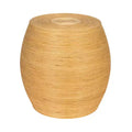 Storied Home Round Barrel Accent Table Natural