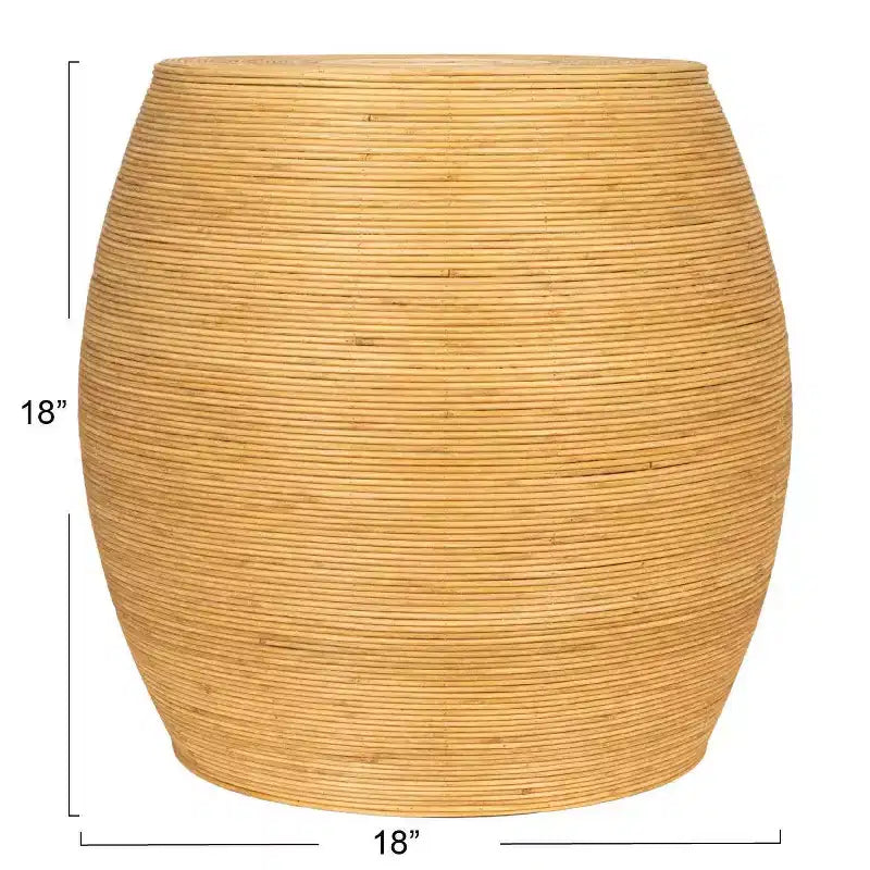 Table d'appoint ronde en bois naturel