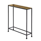 Comfort Pointe Tivoli Side Table Brass/Antique Bronze: Removable Tray, No Assembly, Metal Frame