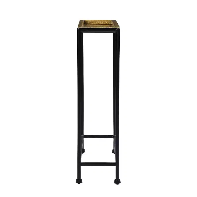 Table d'appoint en métal avec plateau amovible, entièrement assemblée