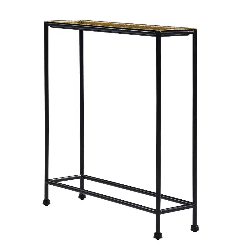 Table d'appoint en métal avec plateau amovible, entièrement assemblée