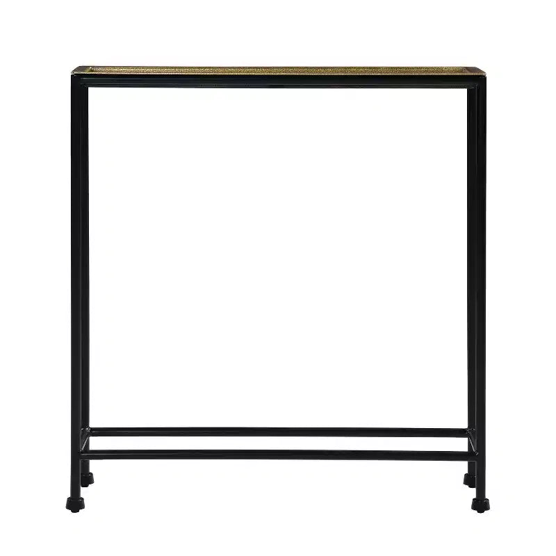 Table d'appoint en métal avec plateau amovible, entièrement assemblée