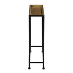 Table d'appoint en métal avec plateau amovible, entièrement assemblée