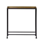 Table d'appoint en métal avec plateau amovible, entièrement assemblée