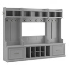 Ensemble de rangement complet Woodland avec porte-manteau par Bush Furniture
