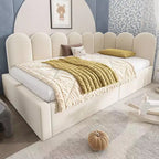 Lit de repos plateforme rembourré double Okak avec rangement hydraulique et cadre à lattes en métal, lit simple moderne pour chambre à coucher, chambre d'enfant