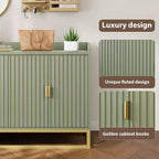 Buffet avec rangement et bahut 4 portes, console multimédia moderne de 120 cm de large