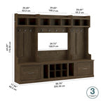 Ensemble de rangement complet Woodland avec porte-manteau par Bush Furniture