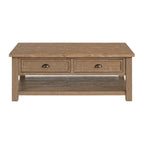 The Gray Barn Downington Table Basse à 2 Tiroirs en Bois Massif