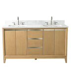 Meuble-lavabo Vanity Art avec évier en céramique et dessus en marbre reconstitué