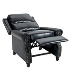 Lot de 2 fauteuils inclinables modernes à assise rembourrée en cuir PU/tissu